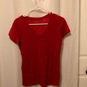 Red v-neck